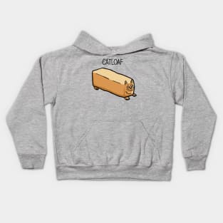 Catloaf, Cat Bread Loaf Funny Cat Lover Digital Illustration Kids Hoodie